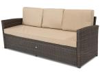 Brązowa sofa ogrodowa z technorattanu 185cm Cofete – Brown