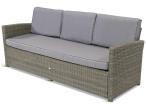 Szara sofa trzyosobowa na taras 185cm Cofete – Dark Grey