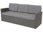 Technorattanowa sofa dla 3 osób 185cm Cofete – Anthracite
