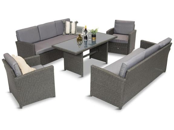 Mobilier de grădină din Poly rattan cu canapele mari Cofete Grande - Antracit