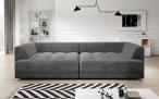 Duża szara sofa z elektryczną regulacją siedziska Tiga Bigsofa 302x137cm Riviera 91