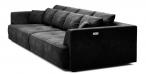 Szeroka ciemnoszara sofa z wysuwanym siedziskiem Tiga Bigsofa 302x137cm Riviera 96