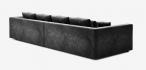 Szeroka ciemnoszara sofa z wysuwanym siedziskiem Tiga Bigsofa 302x137cm Riviera 96
