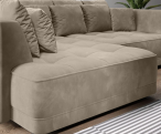 Narożnik Tiga z elektrycznie regulowanym siedziskiem 286x207cm lewy cappuccino - Riviera 16