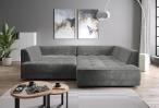 Szara rogówka Tiga z elektrycznie wysuwanym siedziskiem prawa 286x207cm Riviera 91
