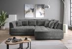Szara rogówka Tiga z elektrycznie wysuwanym siedziskiem prawa 286x207cm Riviera 91