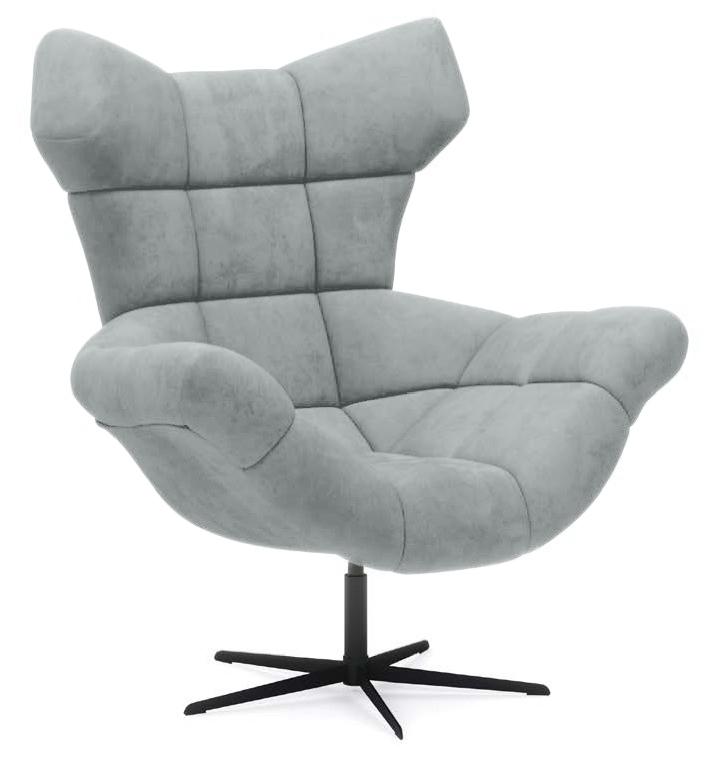 Szary wygodny fotel uszak do salonu