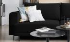 Czarna sofa rozkładana 260x95 cm