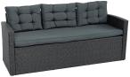 Technorattanowa sofa ogrodowa 177cm Topiano – Anthracite
