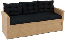 Technorattanowa sofa dla 3 osób na taras 177cm Topiano – Yellow
