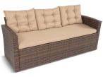 Brązowa sofa ogrodowa z technorattanu 177cm Topiano – Carmel