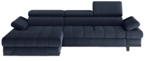 Granatowy narożnik z funkcją spania Selva Mini 270x173cm lewy