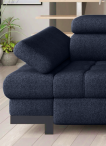Narożnik Selva Mini z regulacją zagłówków i funkcją spania 270x173cm prawy – Austin 15