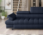 Narożnik Selva Mini z regulacją zagłówków i funkcją spania 270x173cm prawy – Austin 15