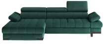 Zielony narożnik Selva Mini rozkładany 270x173cm lewy