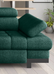 Zielony narożnik Selva Mini rozkładany 270x173cm lewy