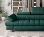 Narożnik Selva Mini - Rozkładany z regulacją zagłówków Prawy 270x173cm Austin 14