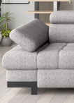 Jasnoszary narożnik Selva Mini 270x173cm z funkcją spania prawy – Austin 17
