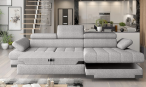 Jasnoszary narożnik Selva Mini 270x173cm z funkcją spania prawy – Austin 17