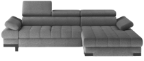 Ciemnoszary narożnik rozkładany Selva Mini 270x173cm prawostronny