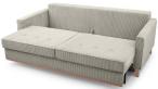Sztruksowa sofa Aris beżowa 214x104cm
