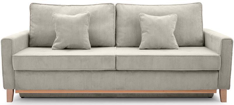 minimalistyczny sztruksowy narożnik w kolorze szarym