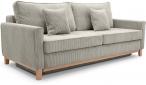 Sztruksowa sofa Aris beżowa 214x104cm