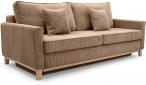 Brązowa sztruksowa sofa Aris 214x104cm