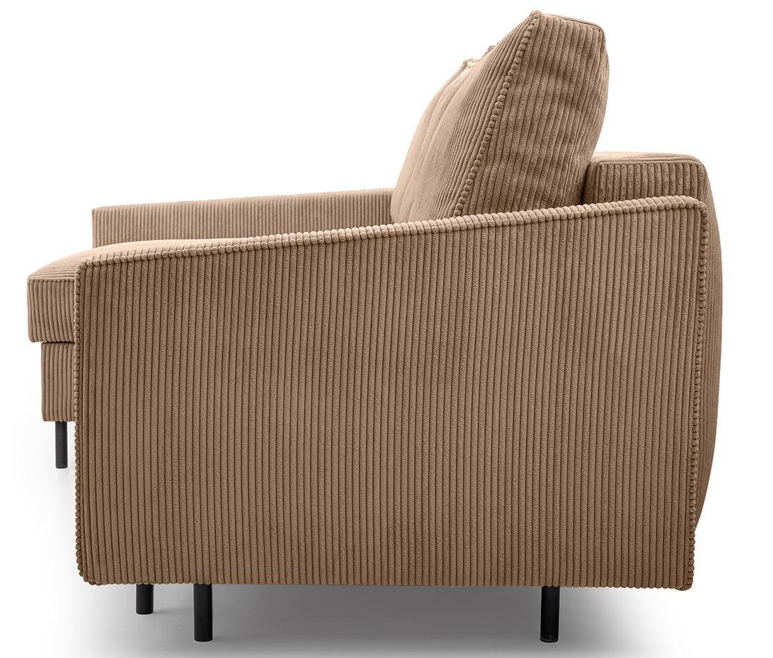 tapicerka sztruksowa brązowa