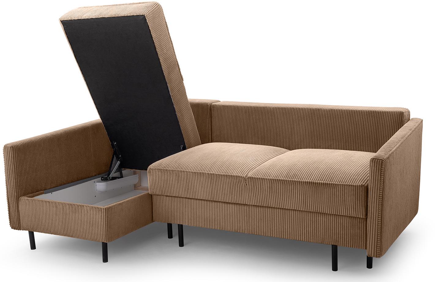 brązowa rogówka do salonu sztruksowa