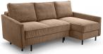 Narożnik z funkcją spania Robin 220x137cm brązowy prawy