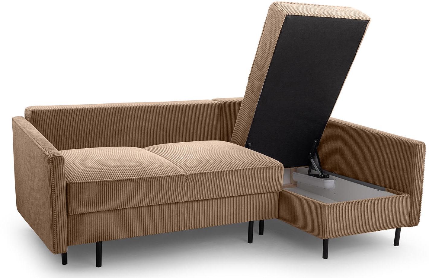 brązowa rogówka do salonu sztruksowa