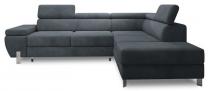 Narożnik z regulowanym podłokietnikiem Molina L 263x210 cm Royal Velvet 20 – ciemny szary prawy