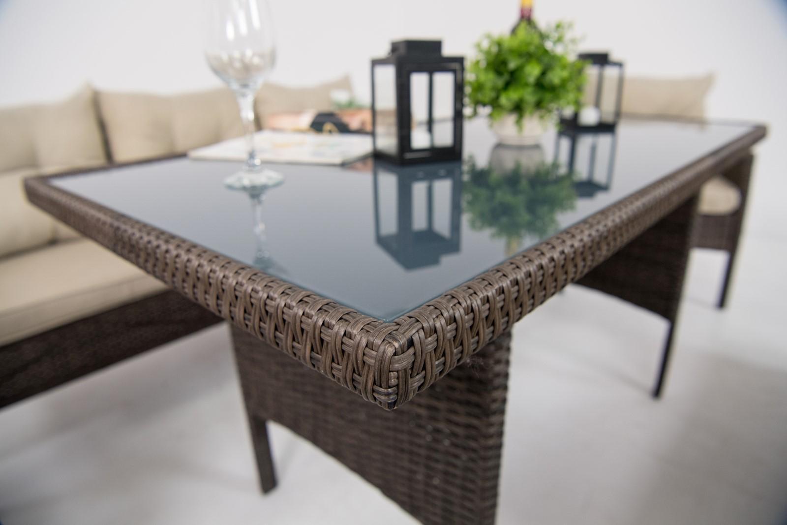 brązowa plecionka technorattanowa