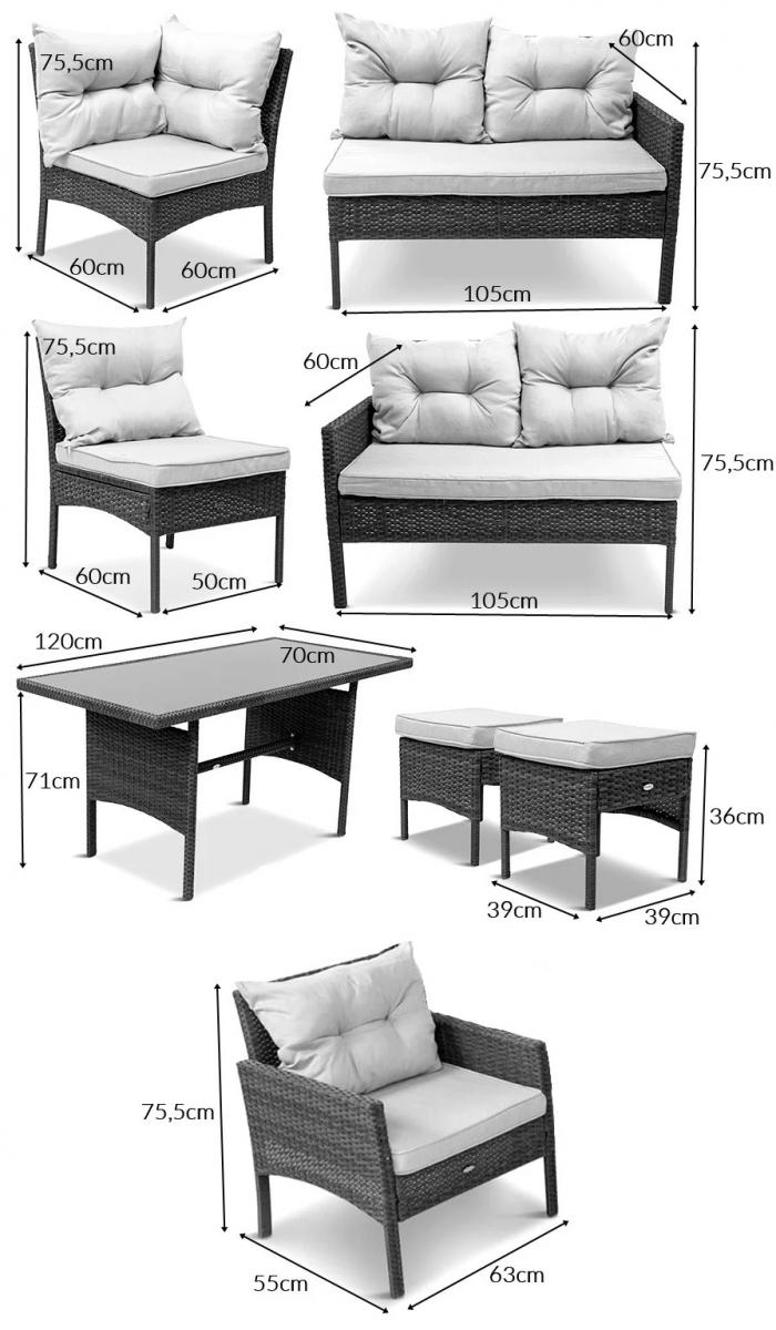wymiary elementów Perata