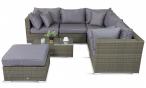 Modułowe meble ogrodowe technorattan Nilamito IX Melange Grey