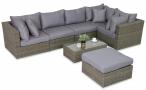 Modułowe meble ogrodowe technorattan Nilamito IX Melange Grey