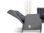 Fotel technorattanowy Laritto z regulacją - Grey - 2szt