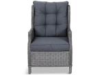 Fotel technorattanowy Laritto z regulacją - Grey - 2szt