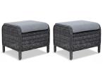 Pufa technorattanowa Laritto - Antracite - 2szt