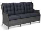 Szara sofa technorattanowa do ogrodu - 180cm - Laritto