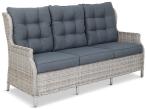 Duża sofa ogrodowa z technorattanu dla 3 osób 180cm Laritto - Creme