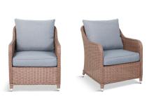 Komplet foteli technorattanowe Novici - Brown - 2szt