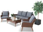 Technorattanowe meble na taras premium Cioso - Brown