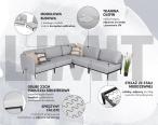 Szare meble modułowe do ogrodu Limit Outdoor Chrome - 5 elementów
