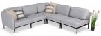 Szare meble modułowe do ogrodu Limit Outdoor Chrome - 5 elementów