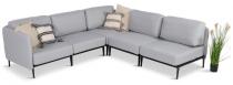 Szare meble modułowe do ogrodu Limit Outdoor Chrome - 5 elementów