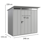 Domek ogrodowy Hormann - Berry Modern 238x108cm Typ 1