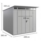 Hormann domek ogrodowy Berry Modern 238x238cm Typ 2 podwójne drzwi