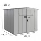 Hormann Berry Modern - domek narzędziowy 2-skrzydłowe drzwi dwuspadowy238x238cm Typ 2